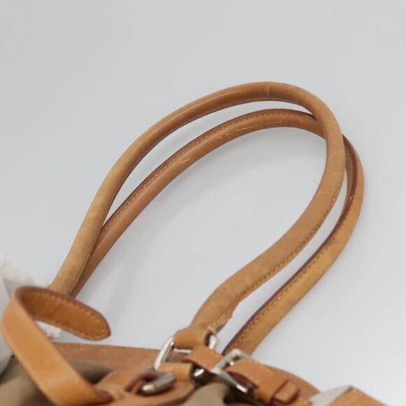 PRADA Tote Bag Canvas Beige Silver - Picture 8 of 9